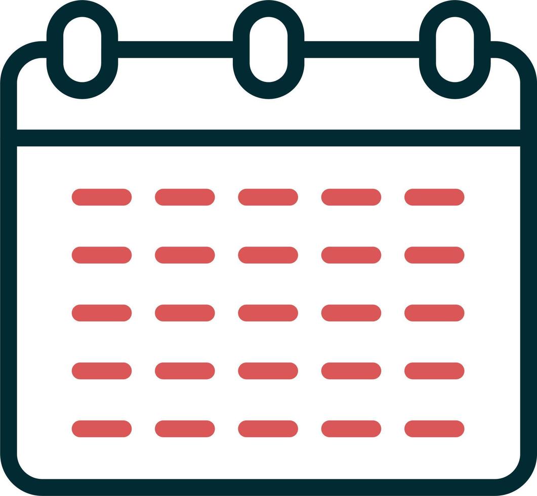 Monthly Calendar Vector Icon