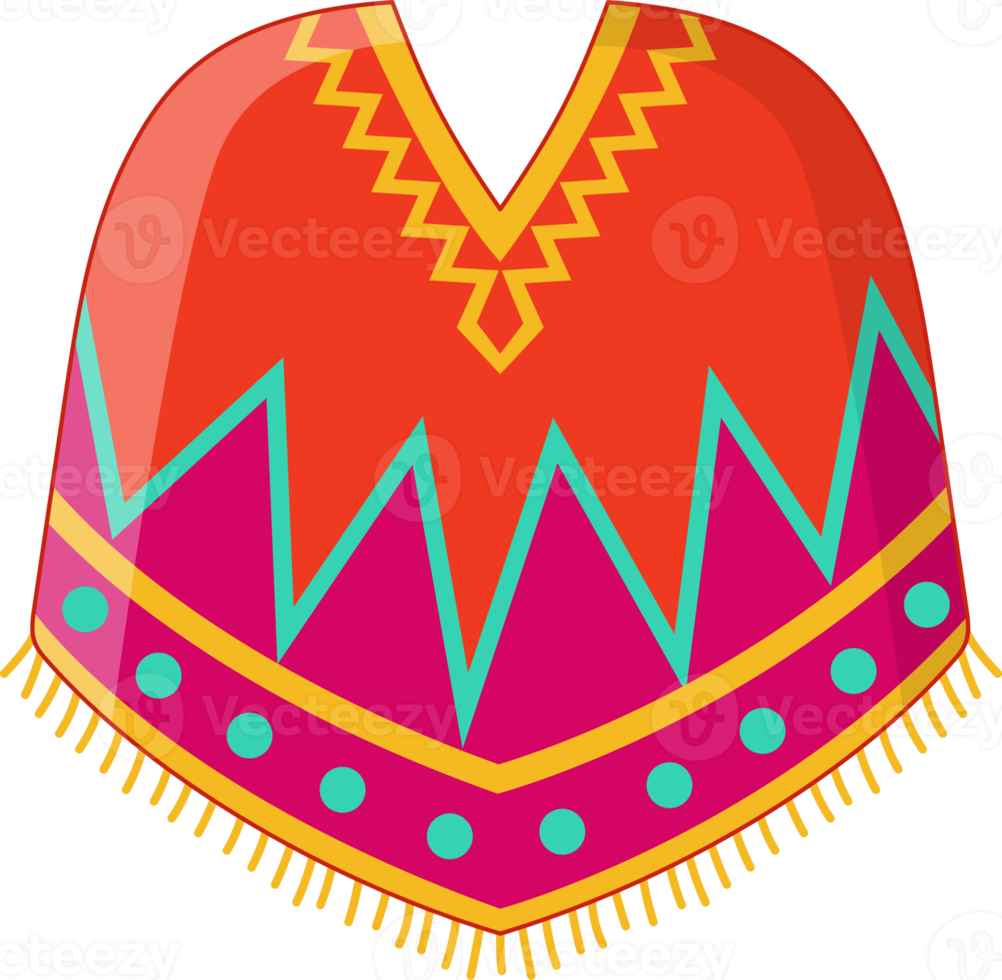 Mexican poncho Cartoon Flat Icon PNG