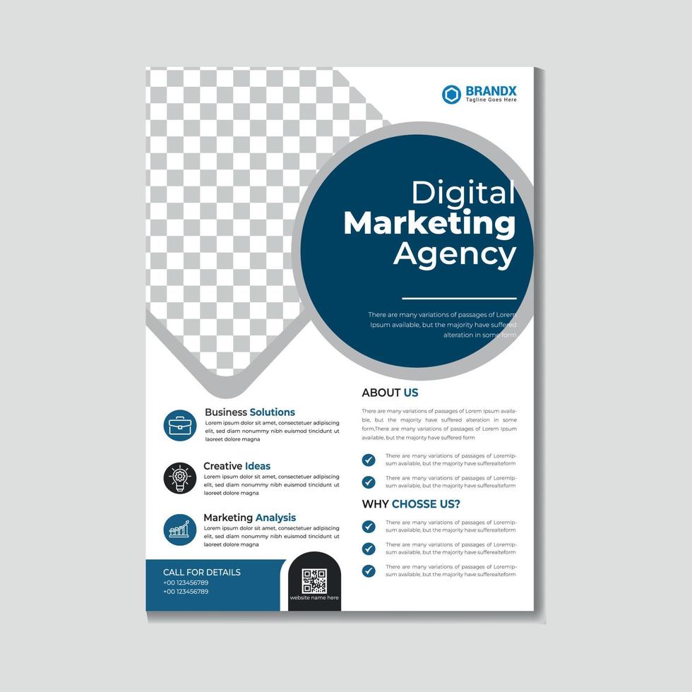 Business Flyer Corporate Flyer Template Geometric shape Flyer Circle Abstract Colorful concept vector