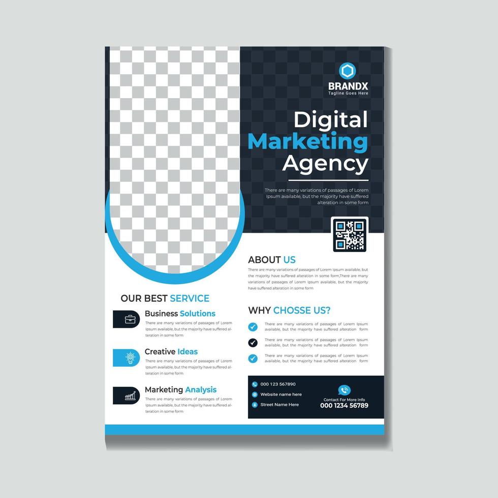 Business Flyer Corporate Flyer Template Geometric shape Flyer Circle Abstract Colorful concept vector