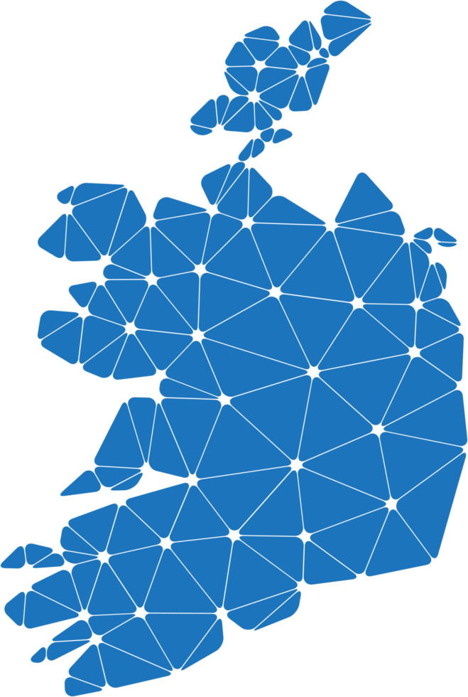 carte polygonale de l'irlande. png