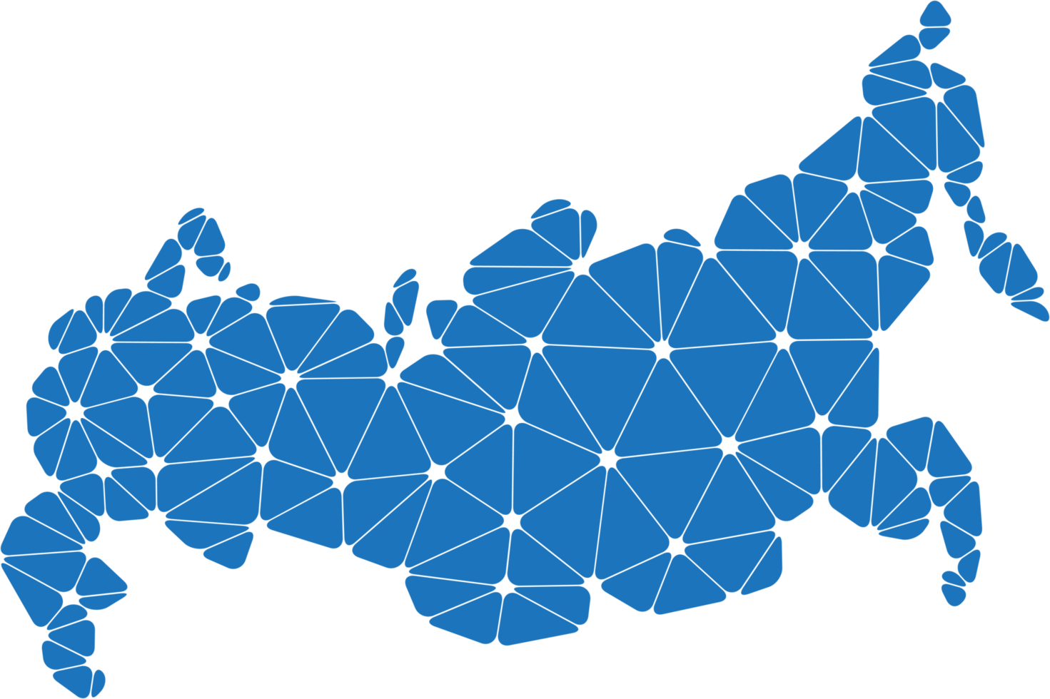 poligonale Russia carta geografica. png