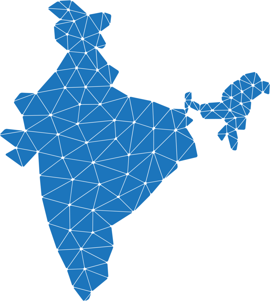 polygonal india map. png