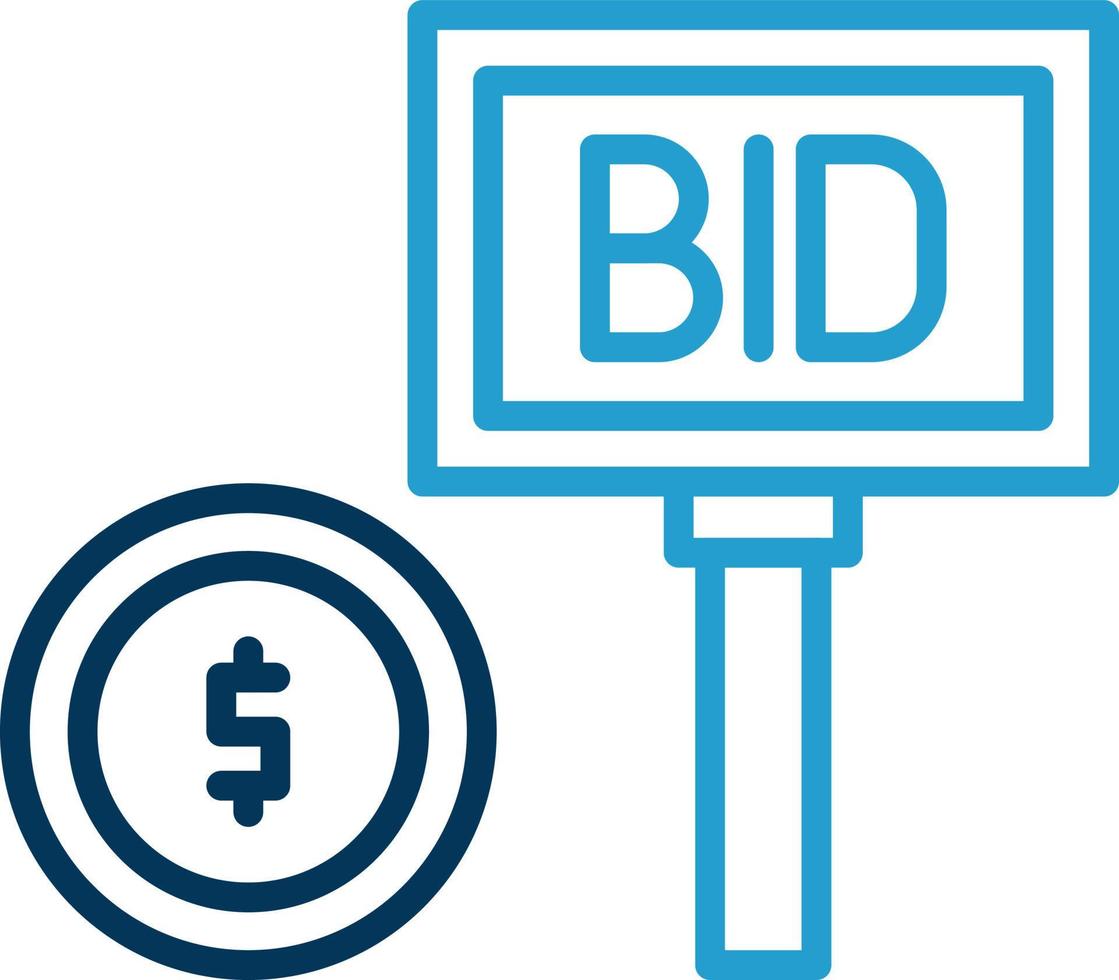 Bid Vector Icon Design