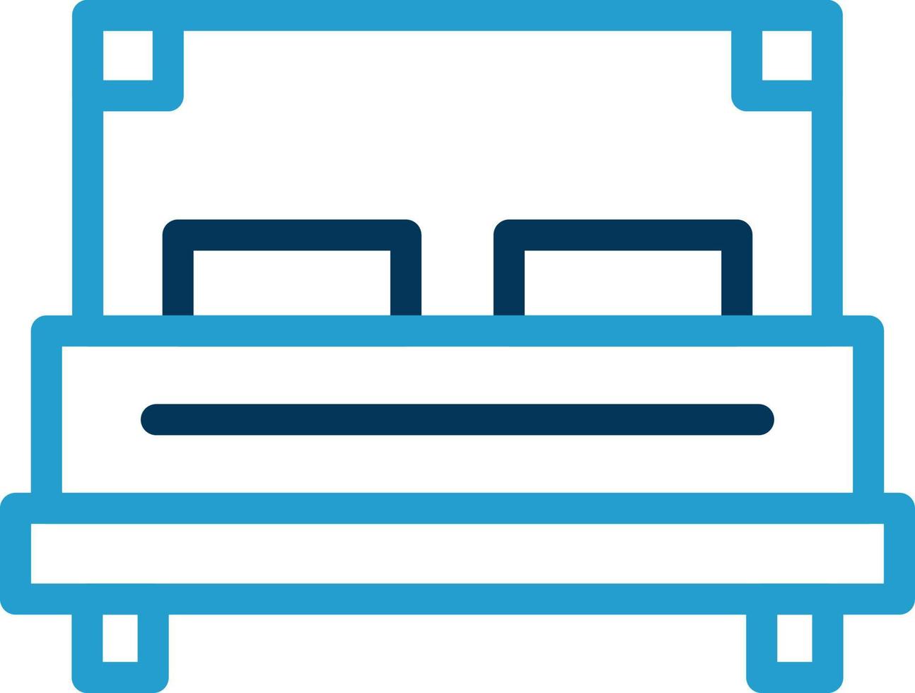Double Bed Vector Icon Design