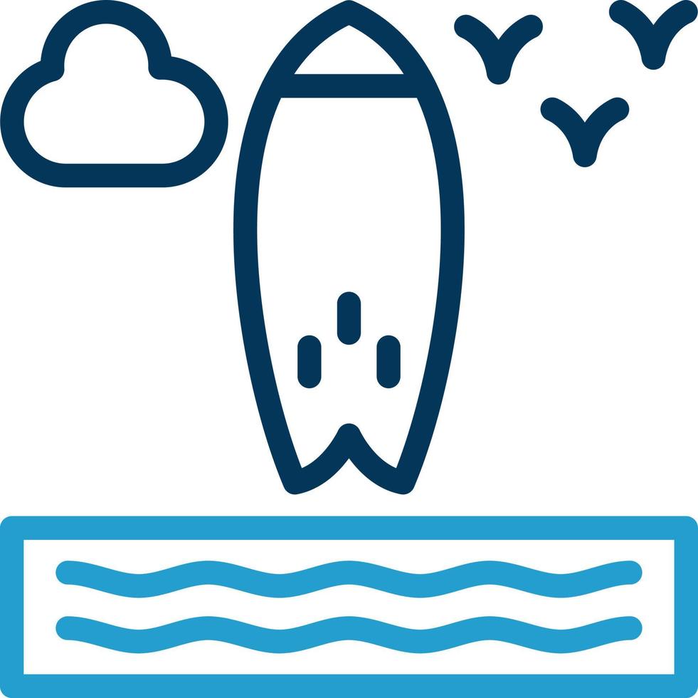 diseño de icono de vector de tabla de surf