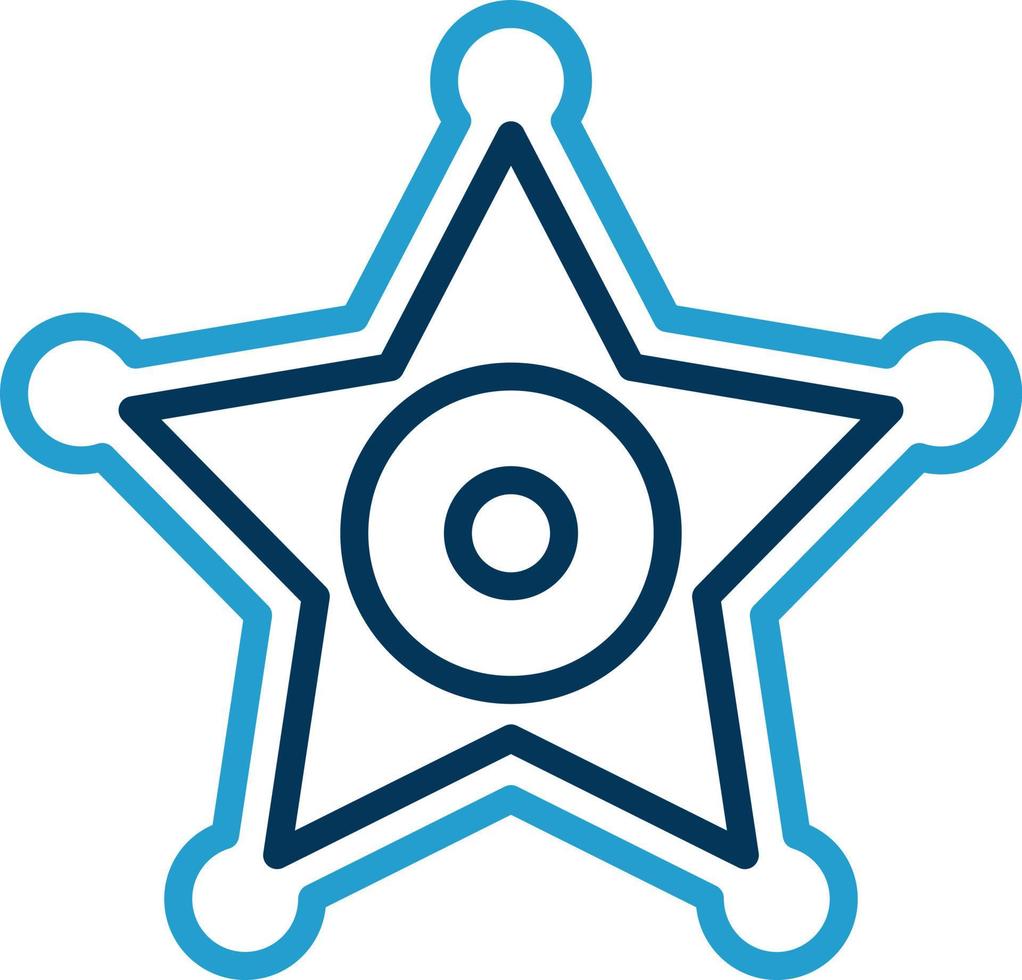 Sheriff Badge Vector Icon Design