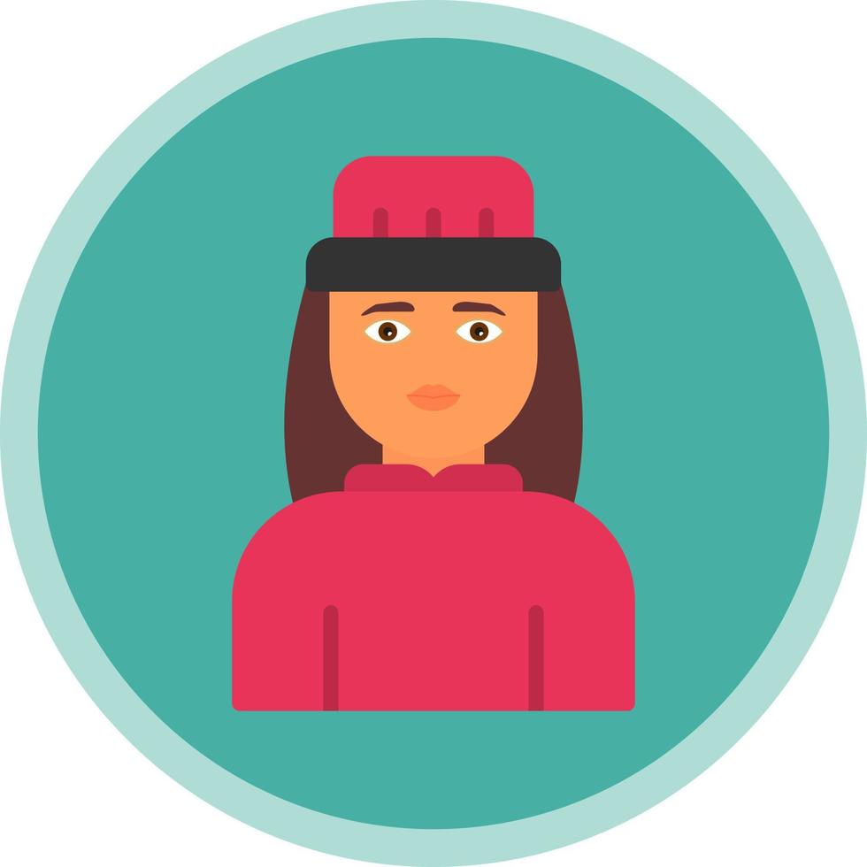 Tour Guide Woman Vector Icon Design