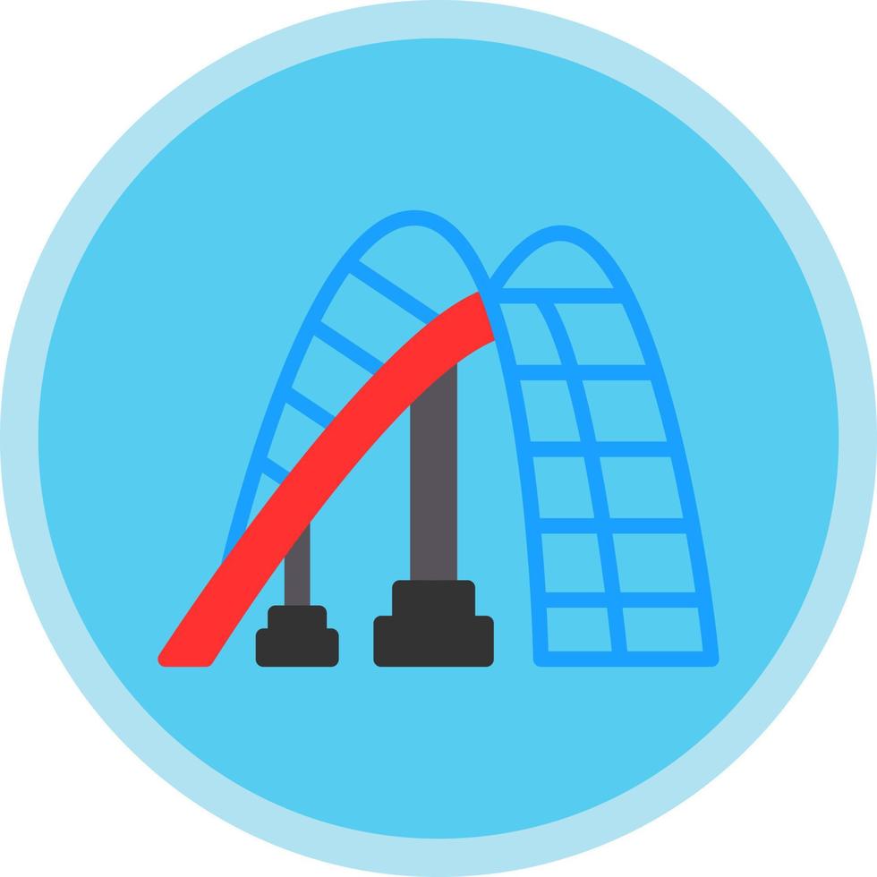 Roller Coaster Vector Icon Design