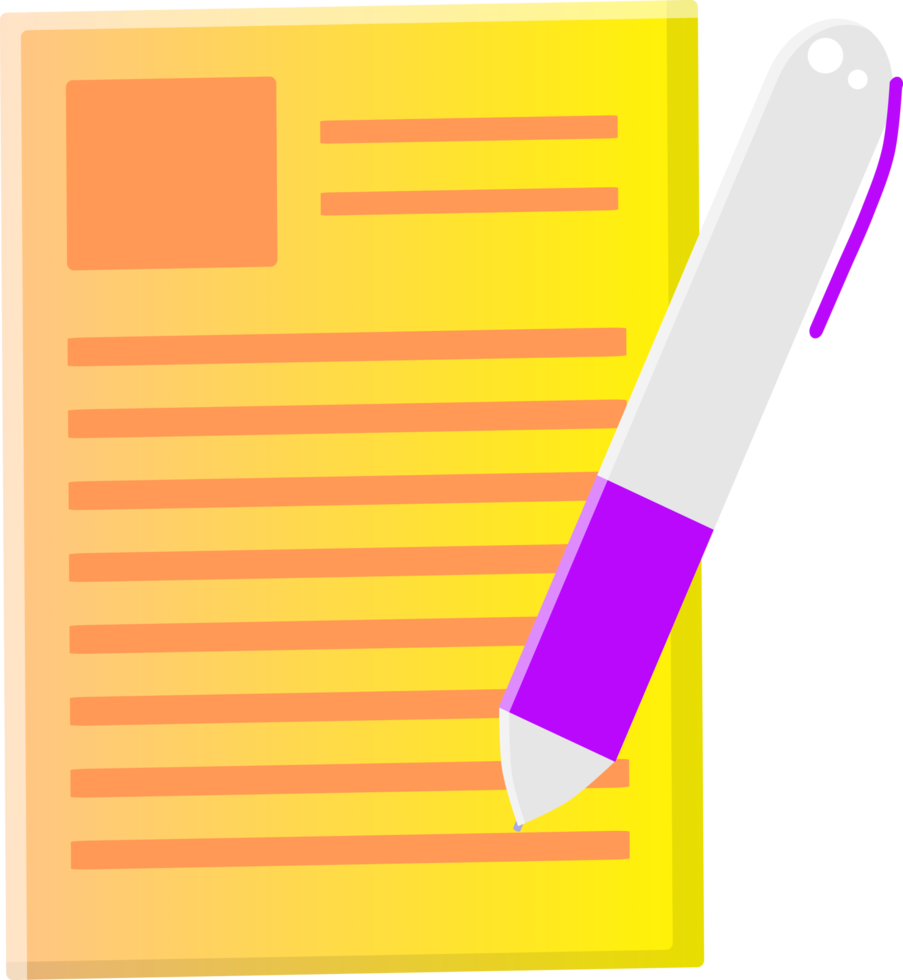paper page and pen png