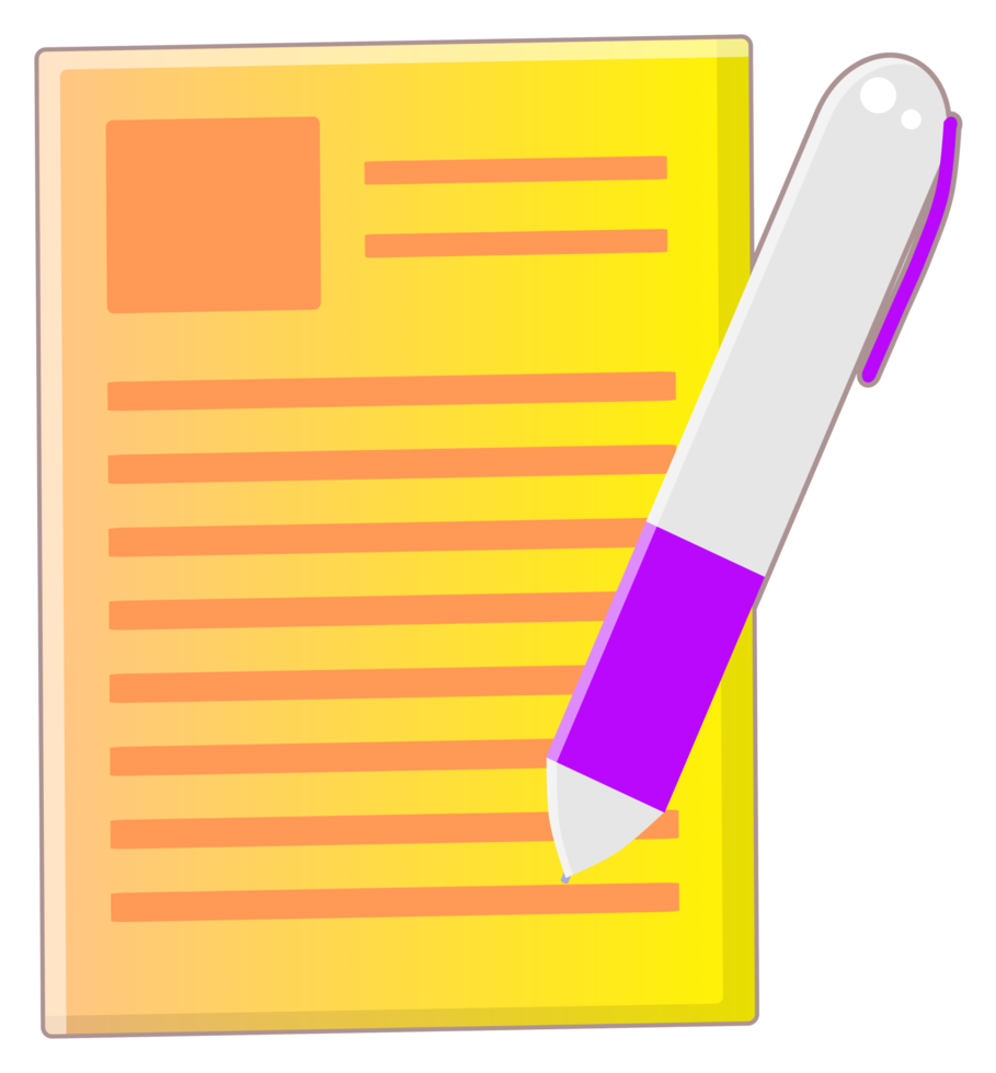 pen and paper clipart png