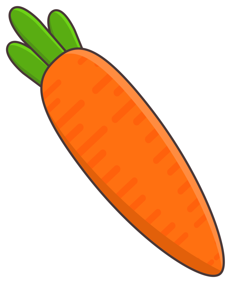 Zanahoria objeto pegatina png