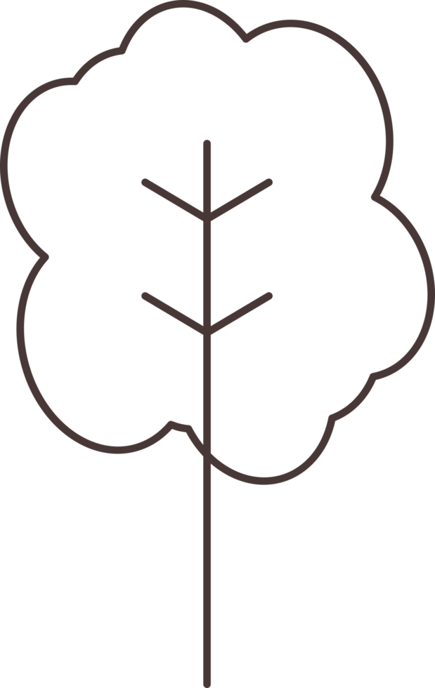 ícone de linha de árvore png