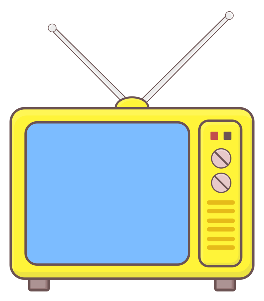 geïsoleerd TV sticker PNG