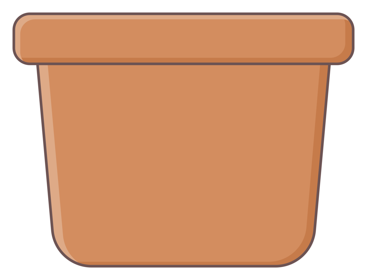 blank pot for plant sticker png