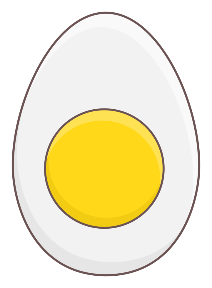 boilde slice egg food sticker png
