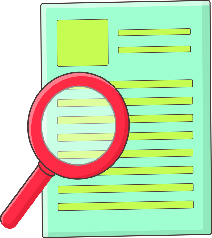 folder with magnifying png