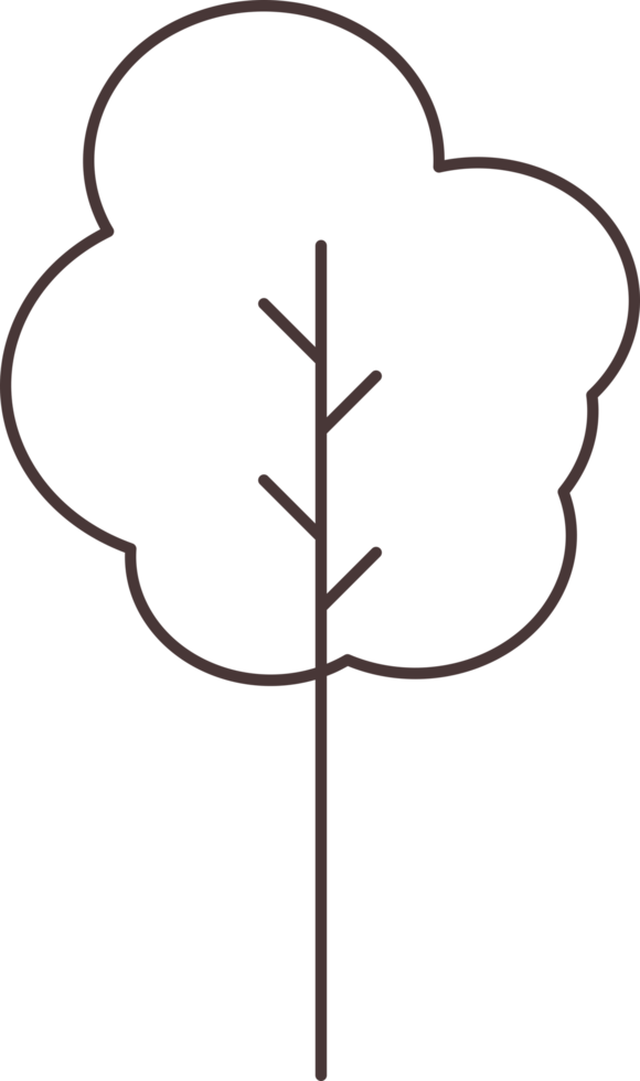 icona della linea dell'albero png