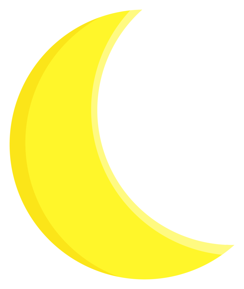 Jaune lune autocollant png