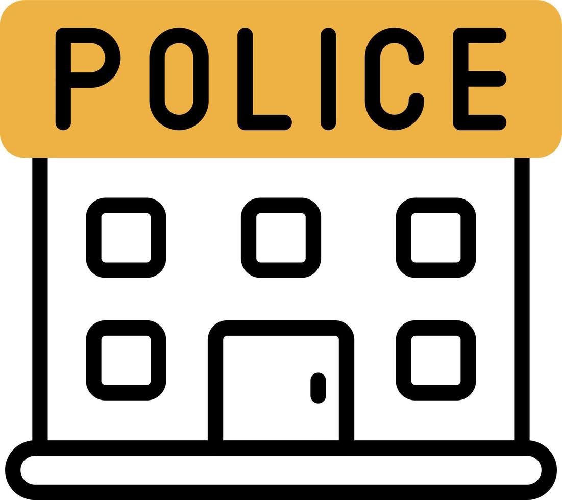 Police Station Vector Icon Design