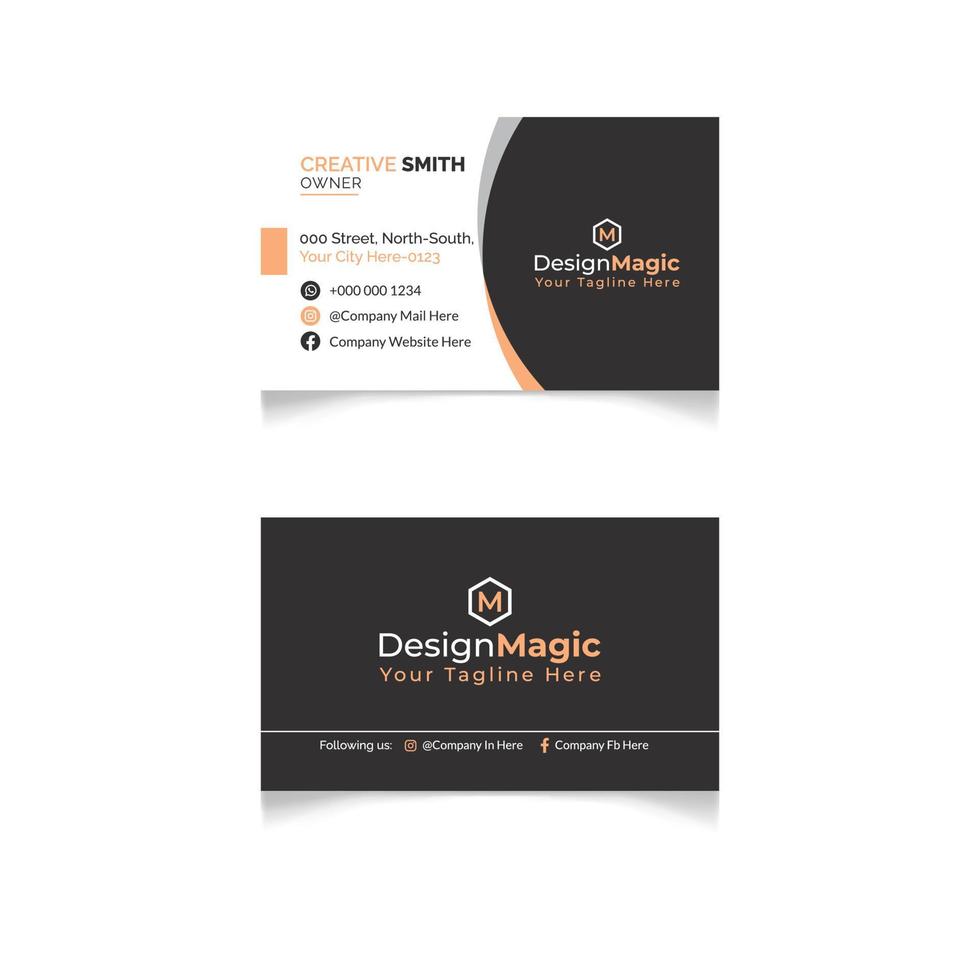 Business Card Design Template vector