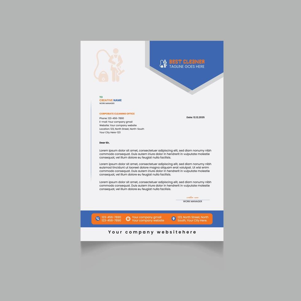 Letterhead Design Templte vector