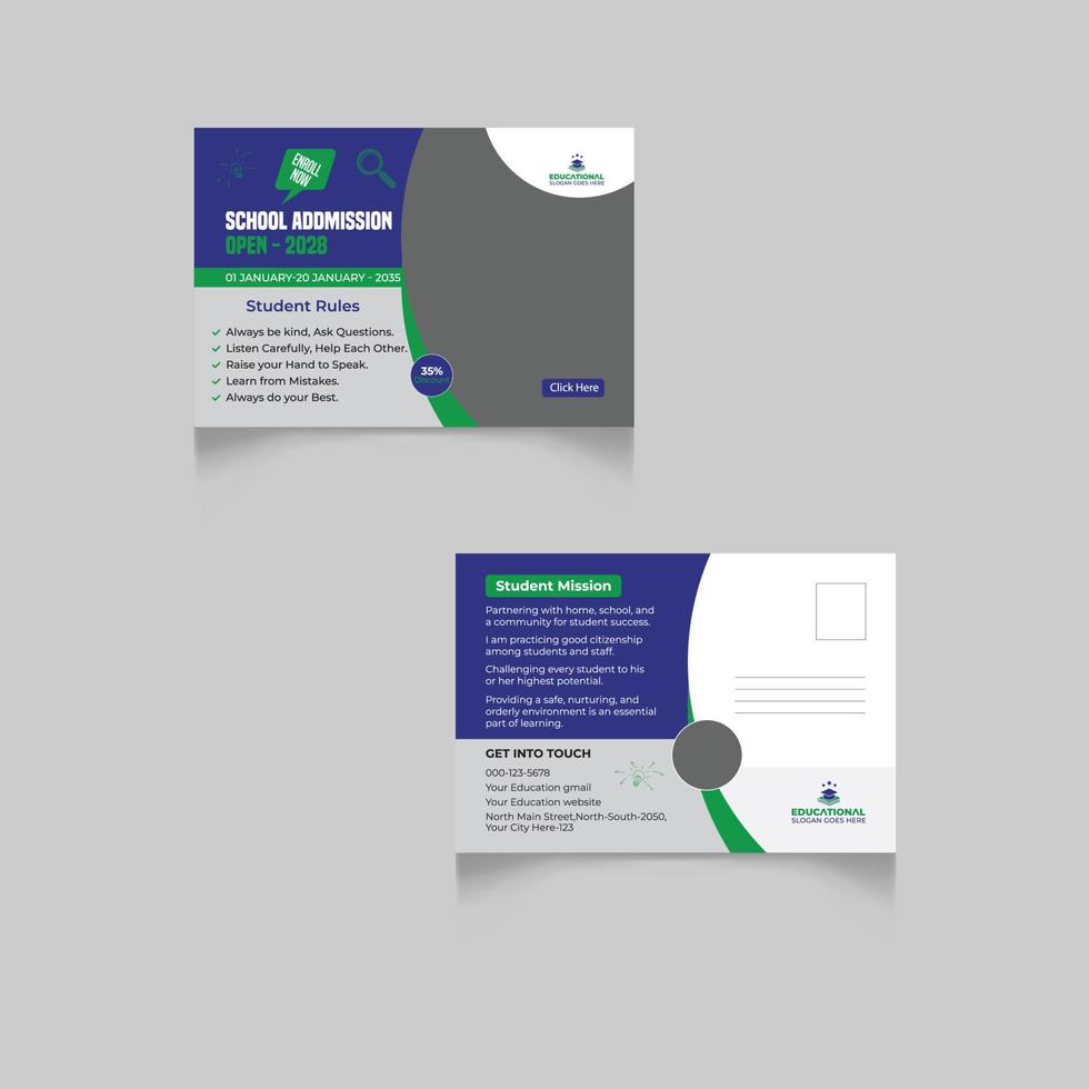 Postcard Design Template vector