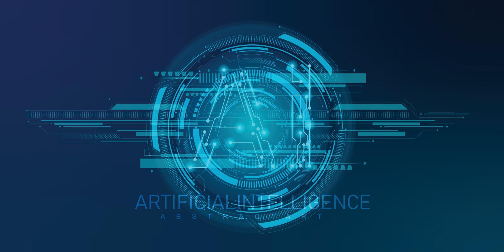 Artificial Intelligence Logo, Icon. Vector symbol AI, deep learning blockchain neural network concept. Machine learning, artificial intelligence, ai. Digital Data Security Technology Illustration.