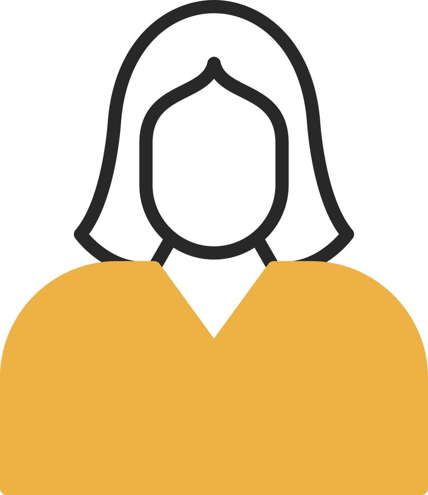 diseño de icono de vector de empleada femenina