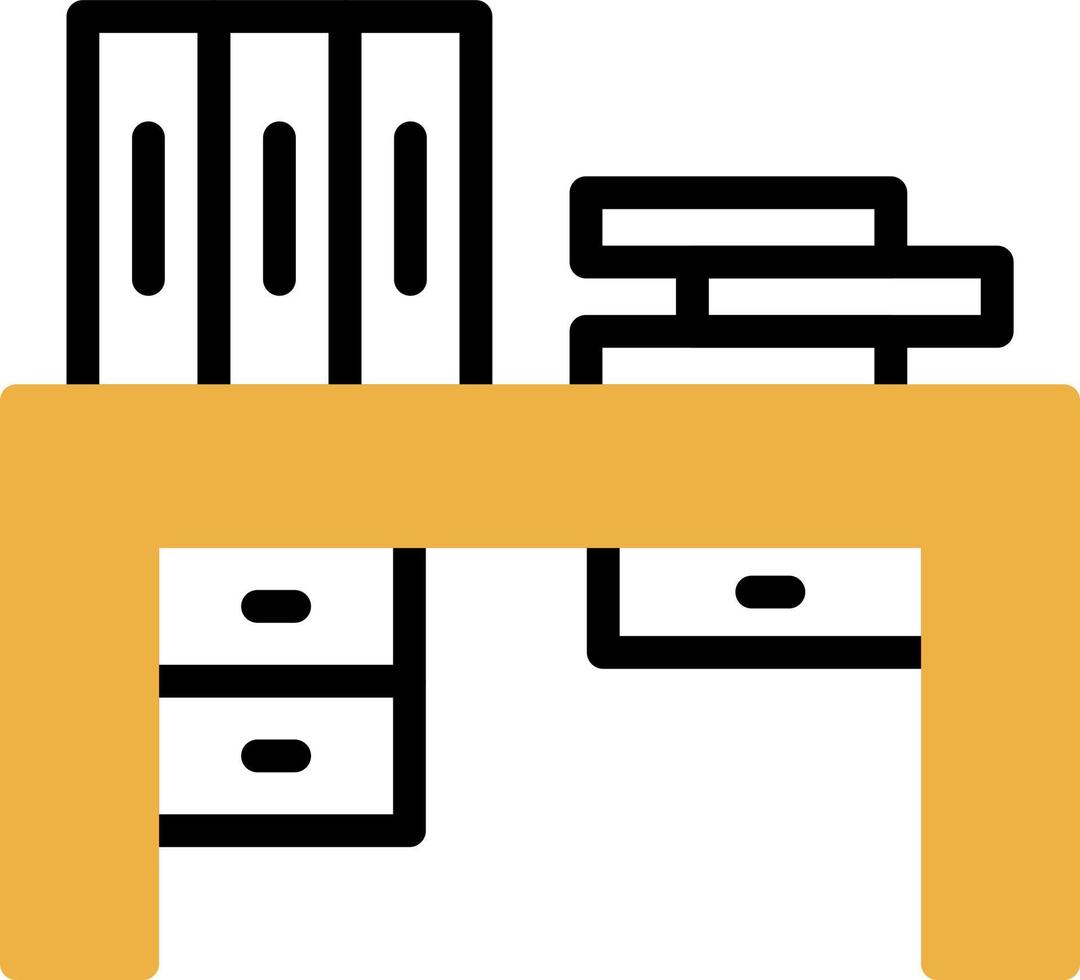 Office Table Vector Icon Design