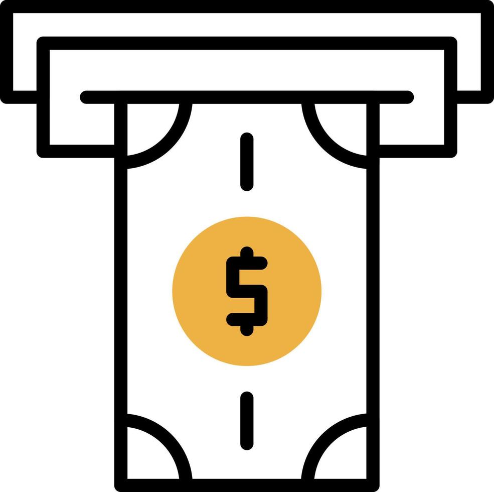 diseño de icono de vector de retiro de dinero