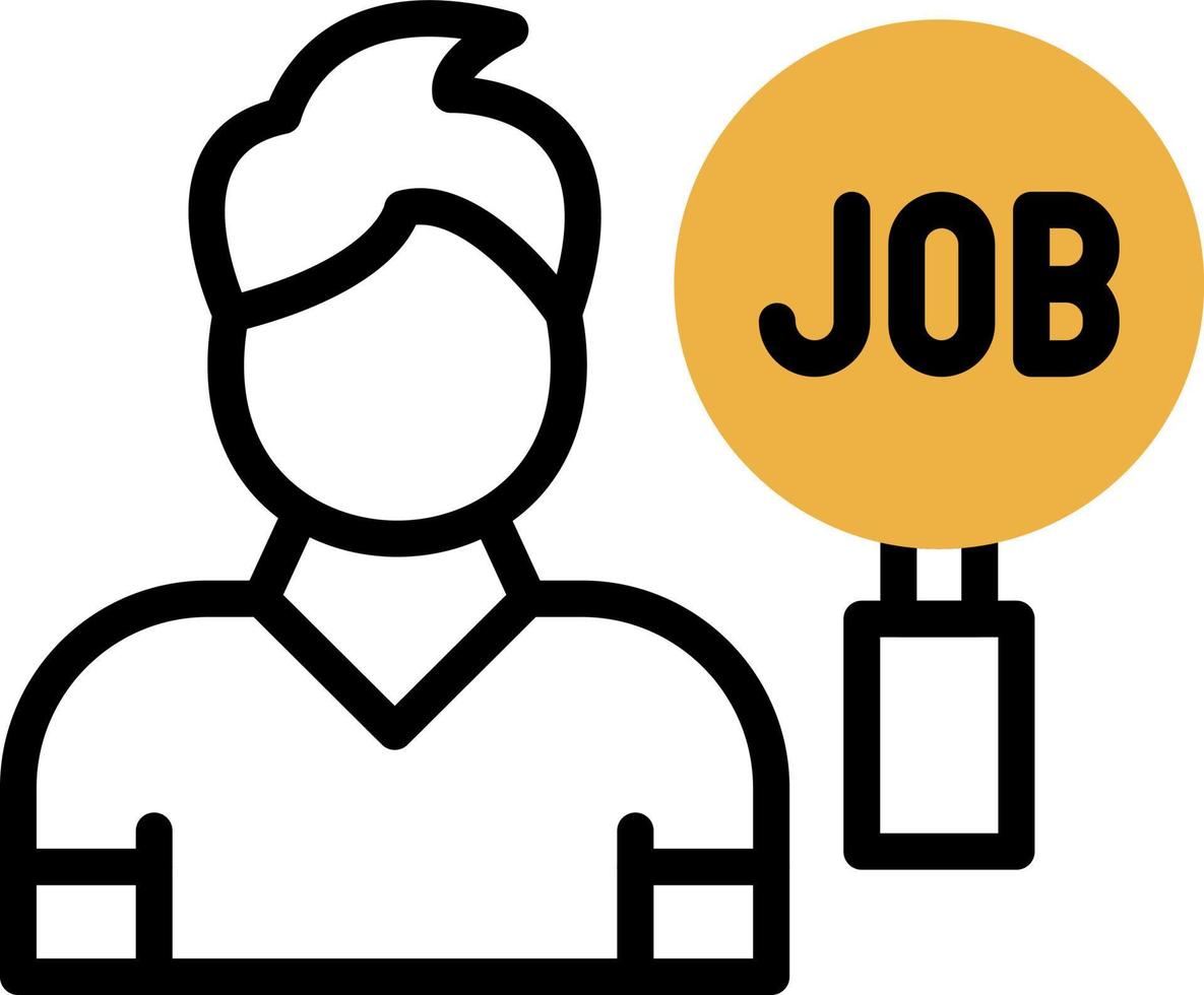 Job Search Vector Icon Design