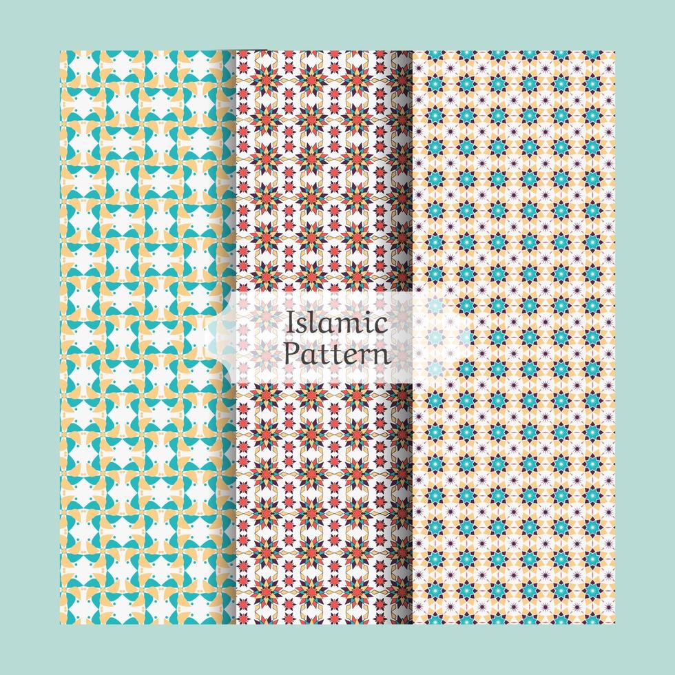 Islamic pattern template design vector