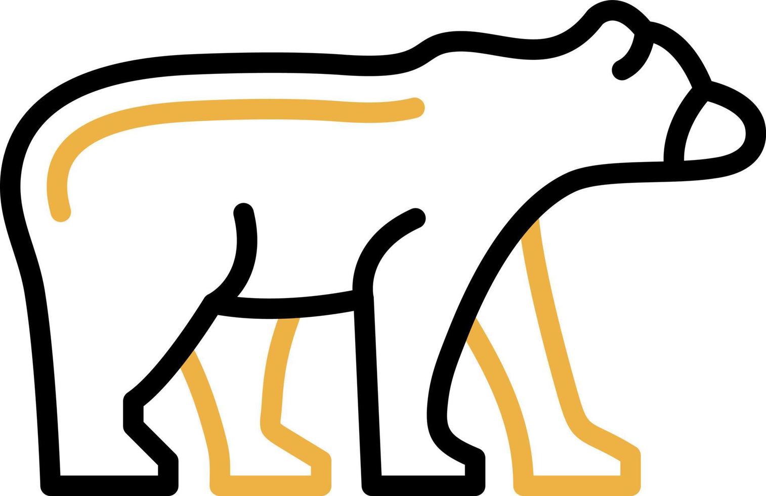 diseño de icono de vector de oso