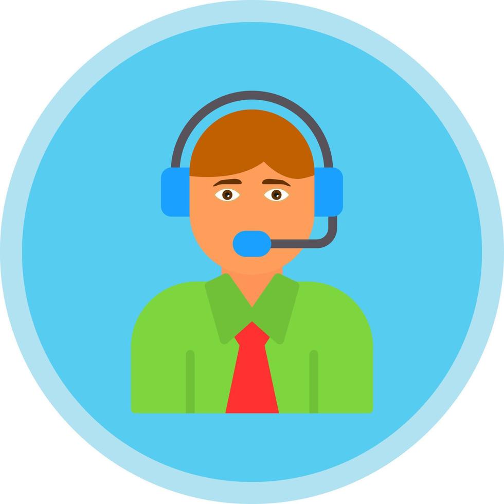 Call Agent Vector Icon Design