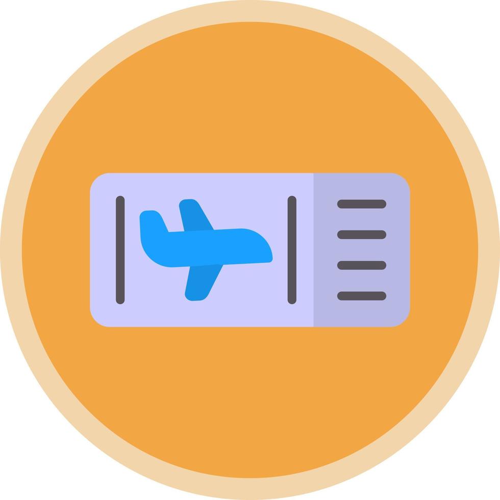 Plane Ticket Vector Icon Design