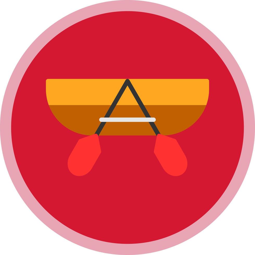 Canoeing Vector Icon Design