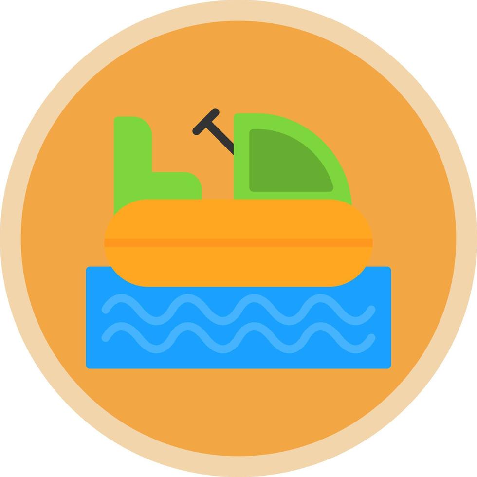 Bumper Boat Vector Icon Design