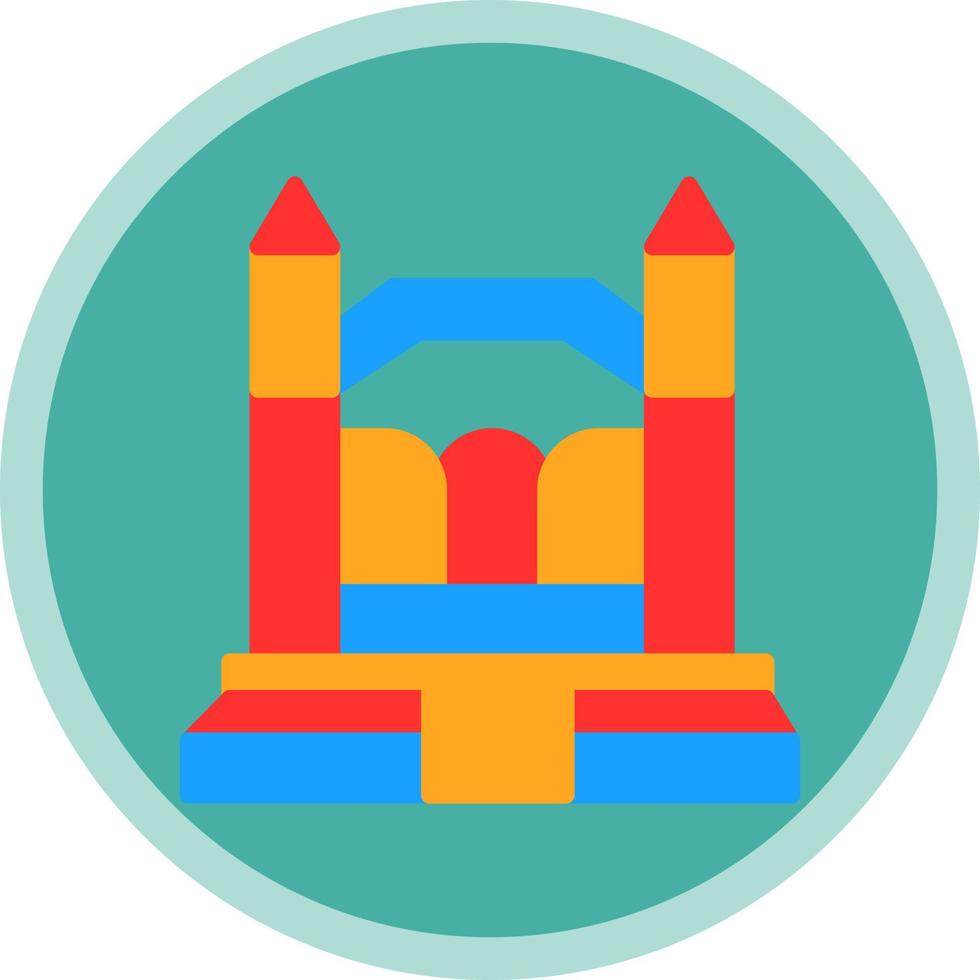 diseño de icono de vector de castillo hinchable