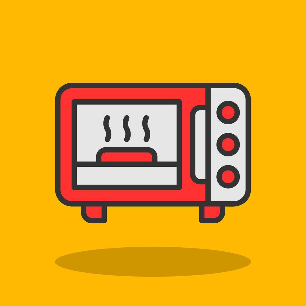 Microwave Oven Vector Icon Design