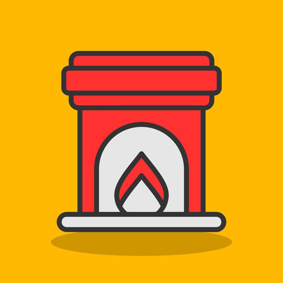 Fireplace Vector Icon Design