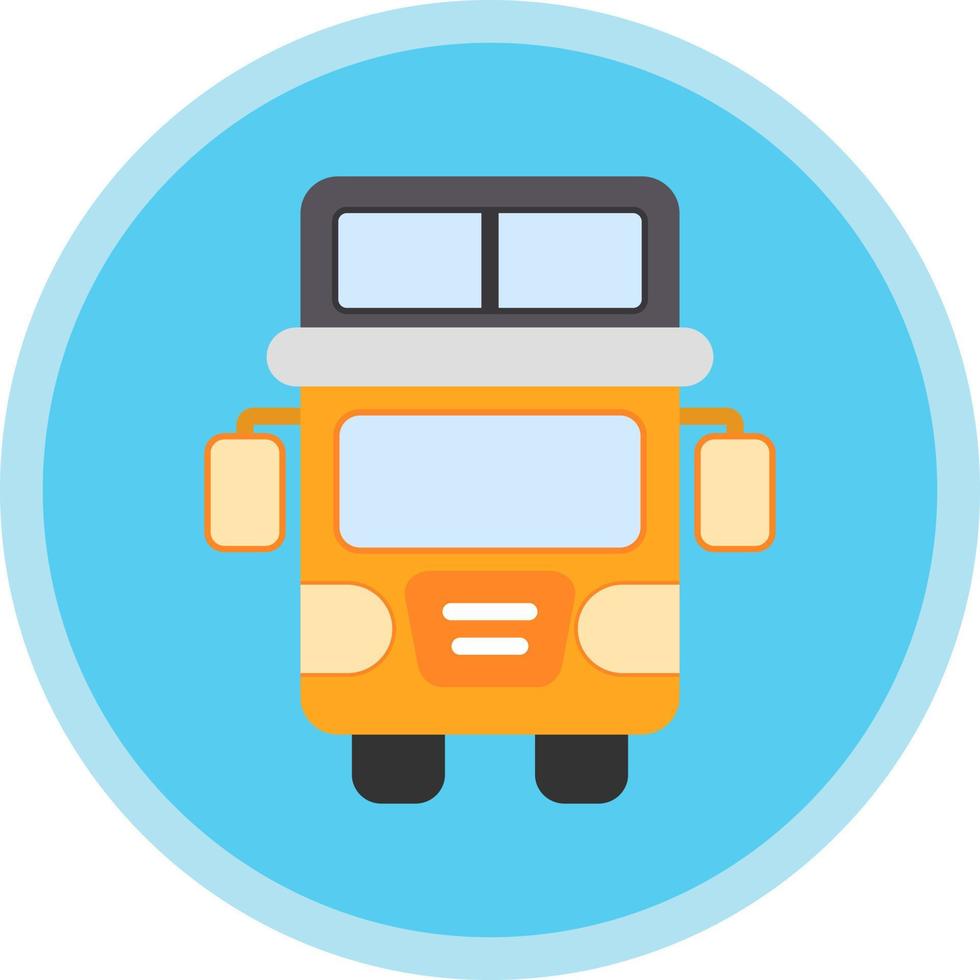 Double Decker Bus Vector Icon Design