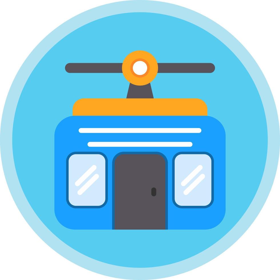 Cable Car Vector Icon Design