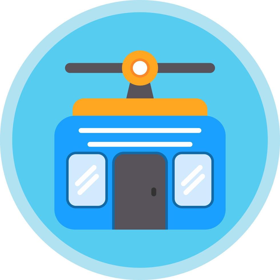 Cable Car Vector Icon Design