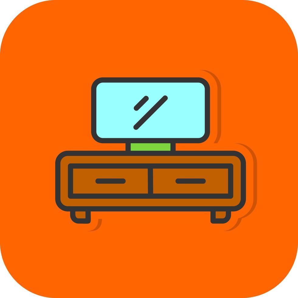 Tv Table Vector Icon Design