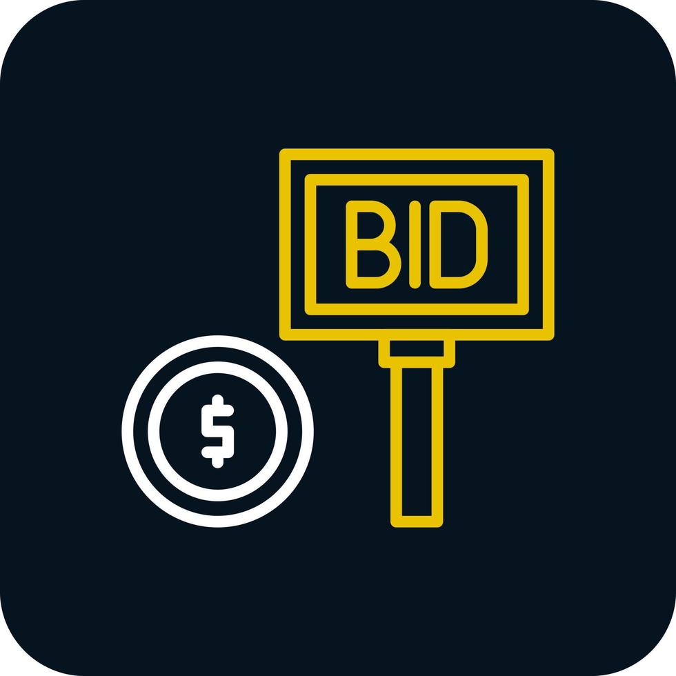 Bid Vector Icon Design