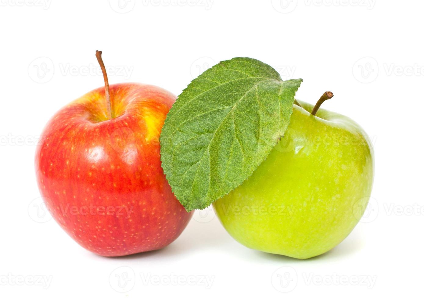 Red and green apples photo