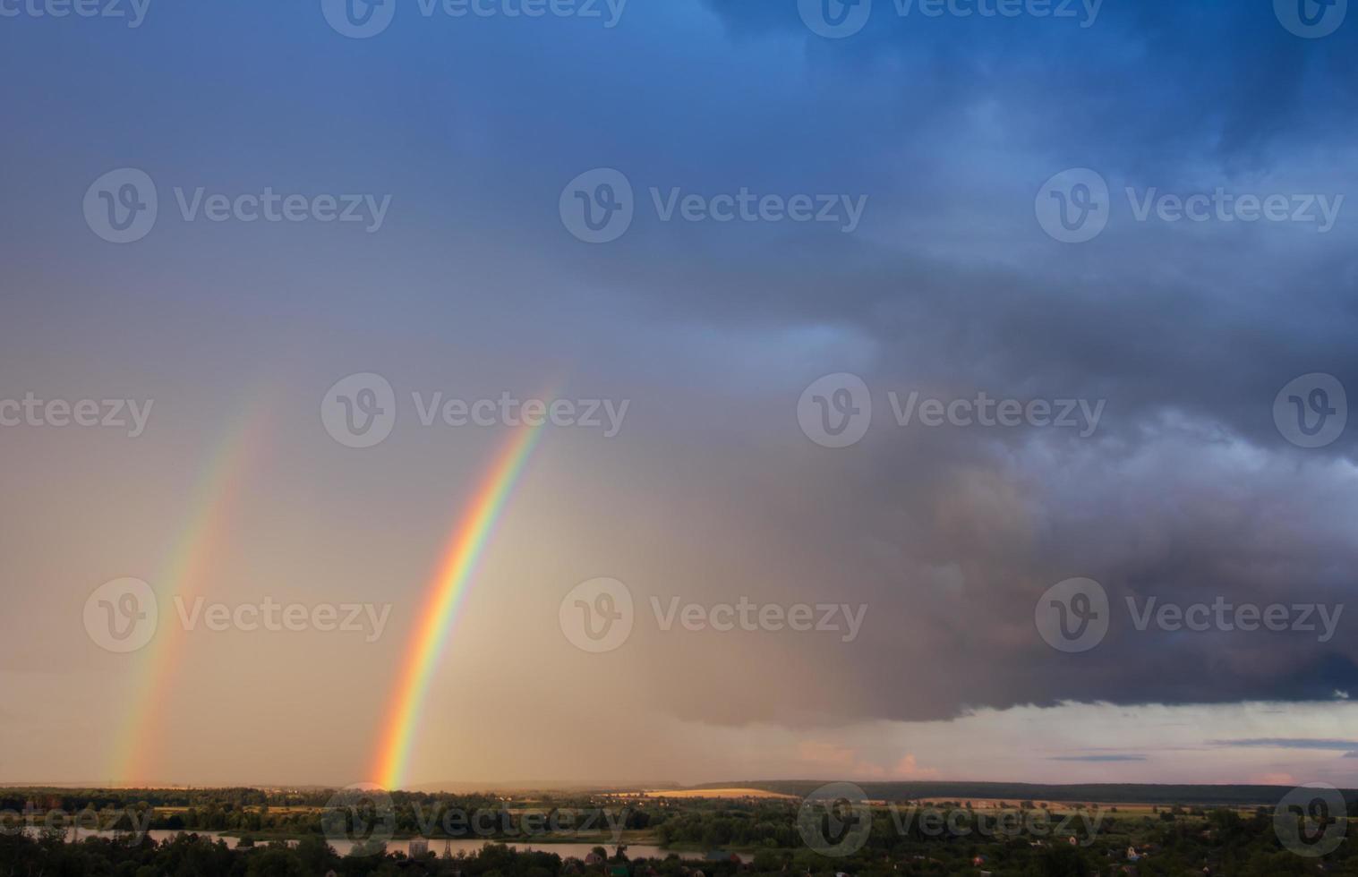 Double rainbow view photo