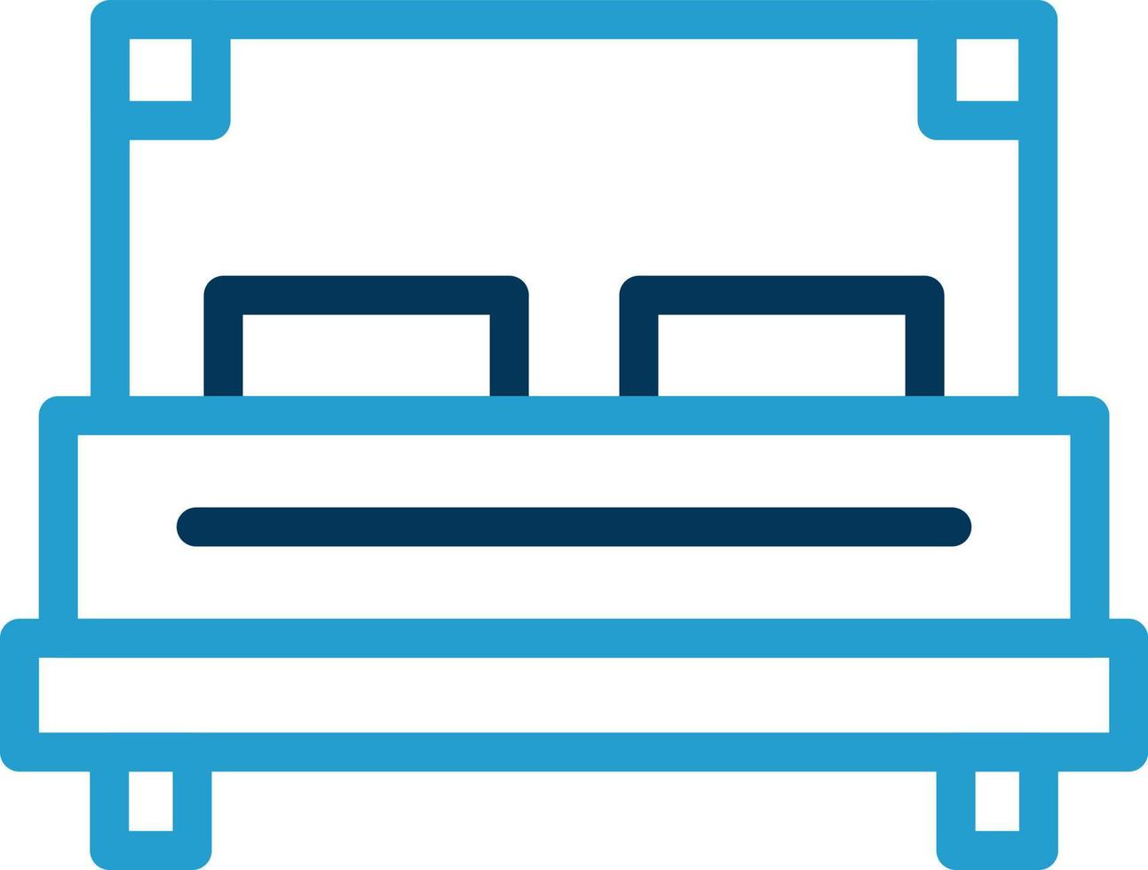 Double Bed Vector Icon Design