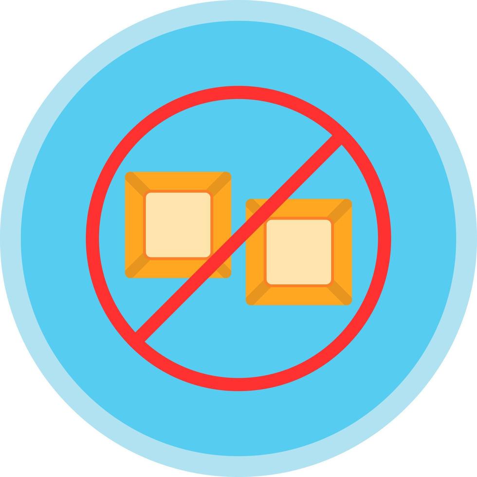 No Sugar Vector Icon Design